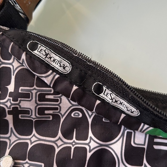 LeSportsac Black and Green Graphic Classic Hobo Bag - Picture 2 of 7